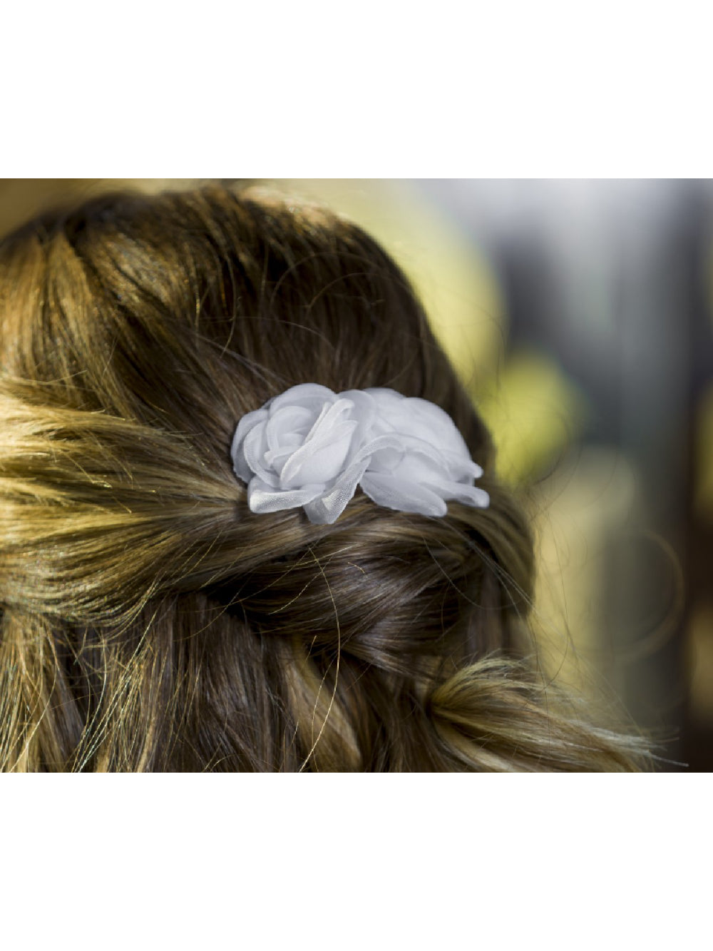 Par de Enfeite de Cabelo para Noivas Camélia Grande Pin