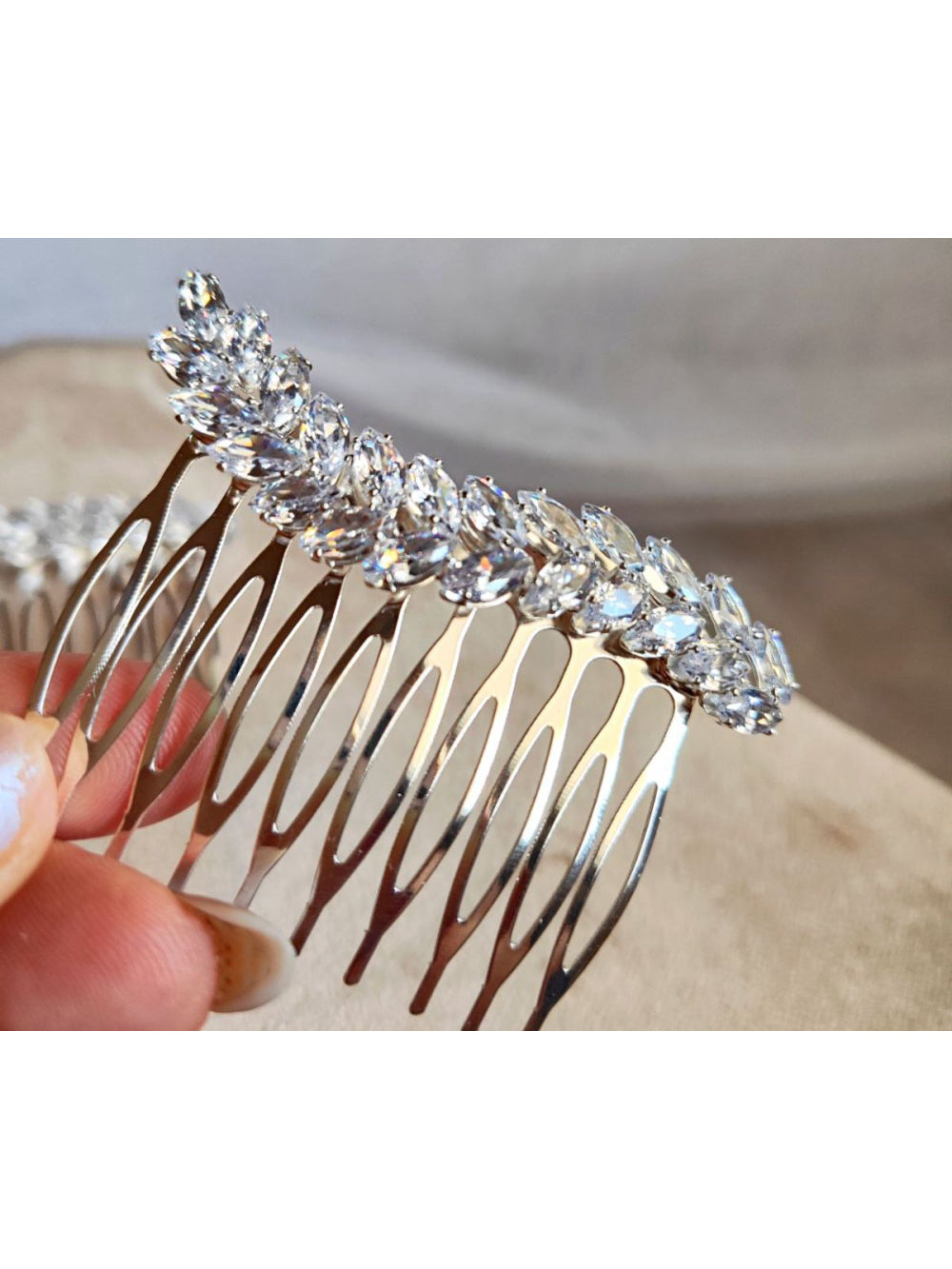 Par Arranjo Folhas de Zircônia Brilho Penteado Noiva Festa