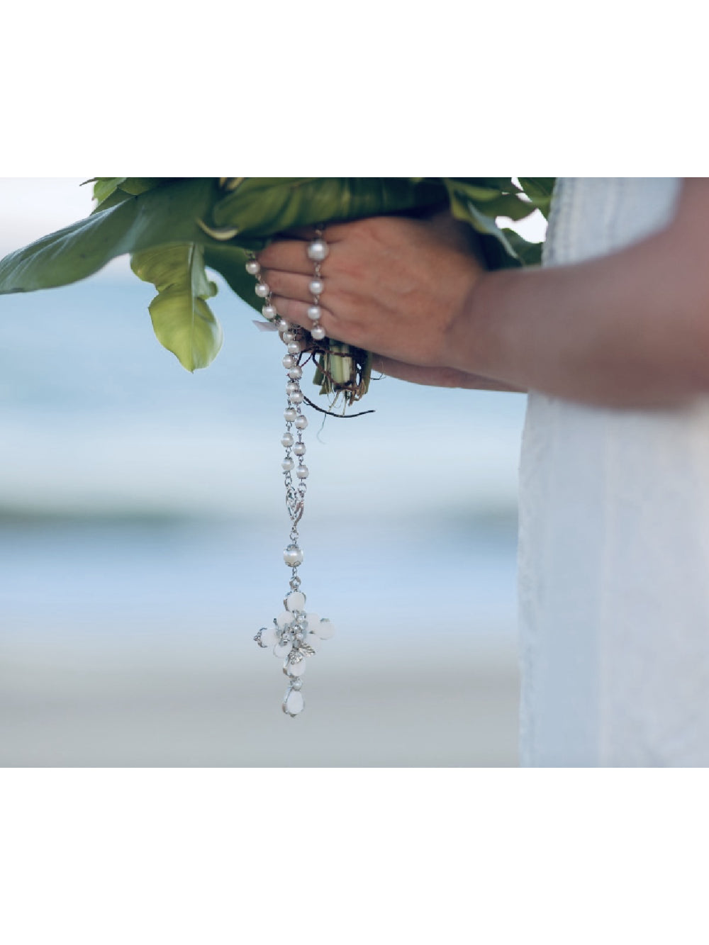 Terço Noiva Madrepérola Delicado Buque Casamento