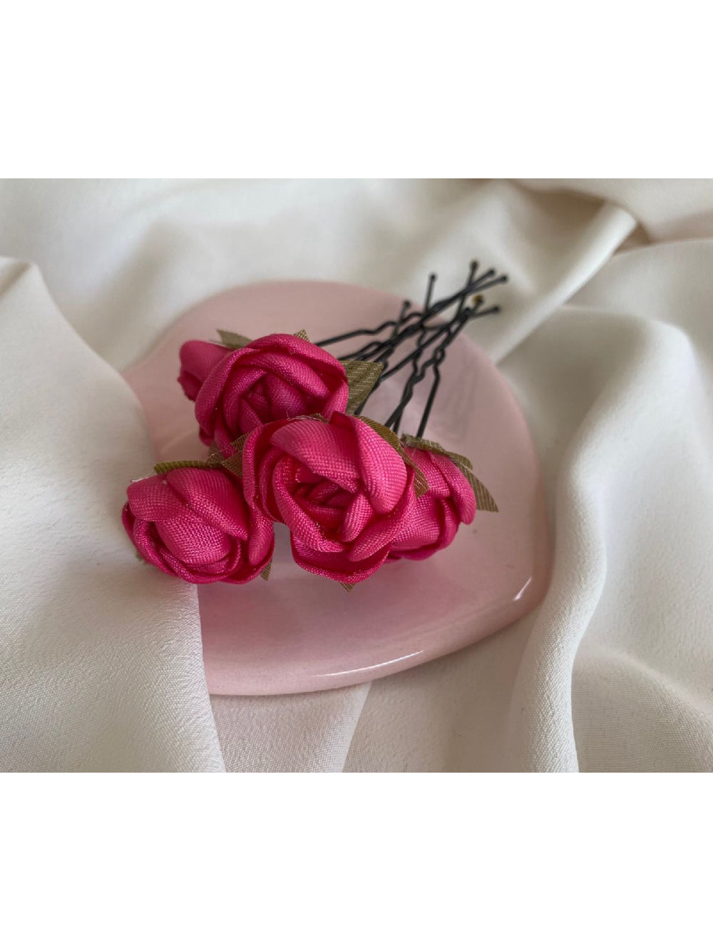 Kit Grampos de Flor de Cetim Pin de Cabelo Daminha Florista