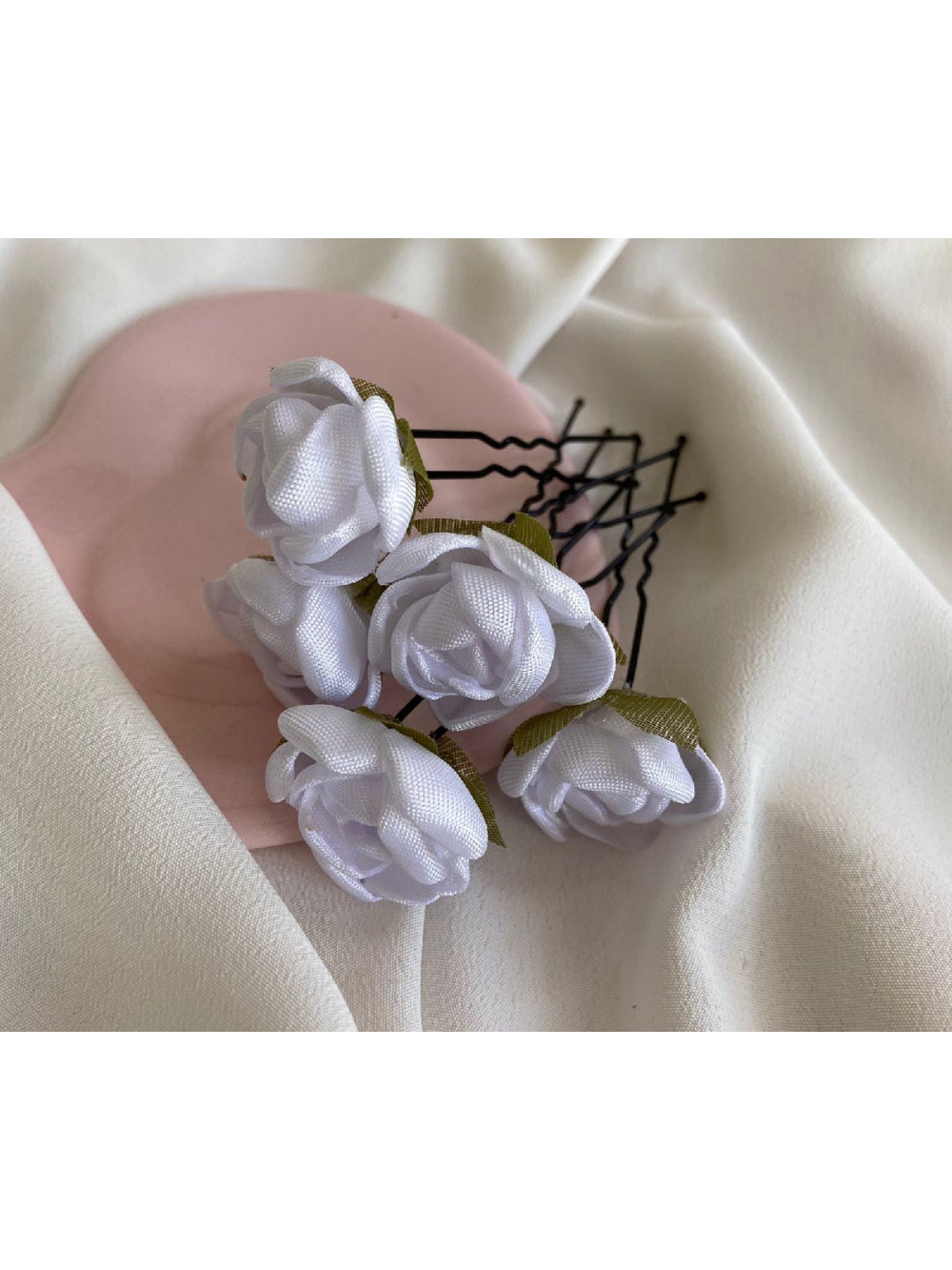 Kit Grampos de Flor de Cetim Pin de Cabelo Daminha Florista