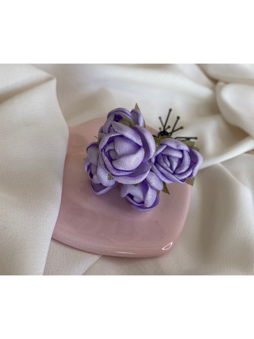 Kit Grampos de Flor de Cetim Pin de Cabelo Daminha Florista