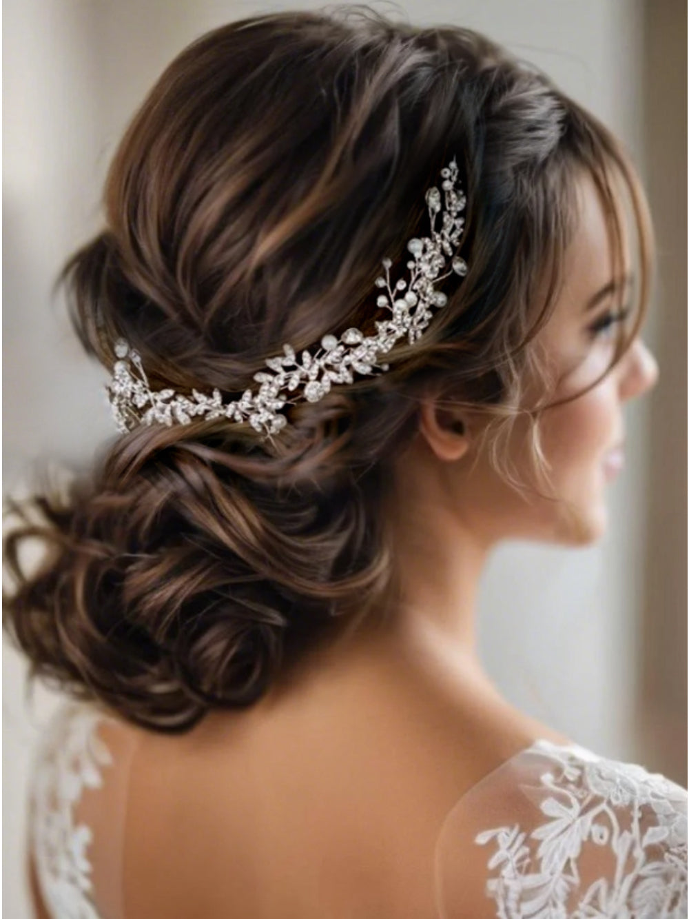 Grinalda de Noiva Arranjo Monique Bride Boutique