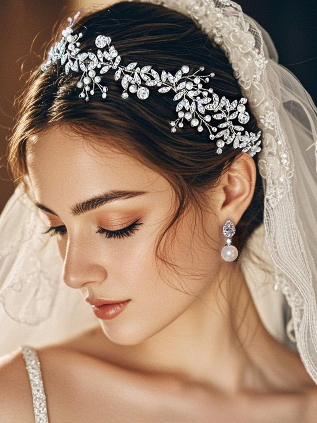 Grinalda de Noiva Arranjo Monique Bride Boutique