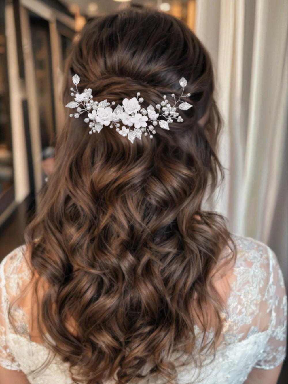 Grinalda de Noiva Arranjo Lavínia Bride Boutique