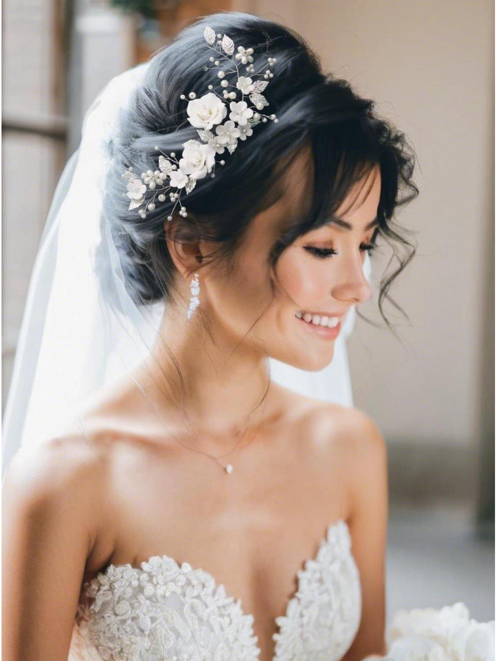 Grinalda de Noiva Arranjo Lavínia Bride Boutique