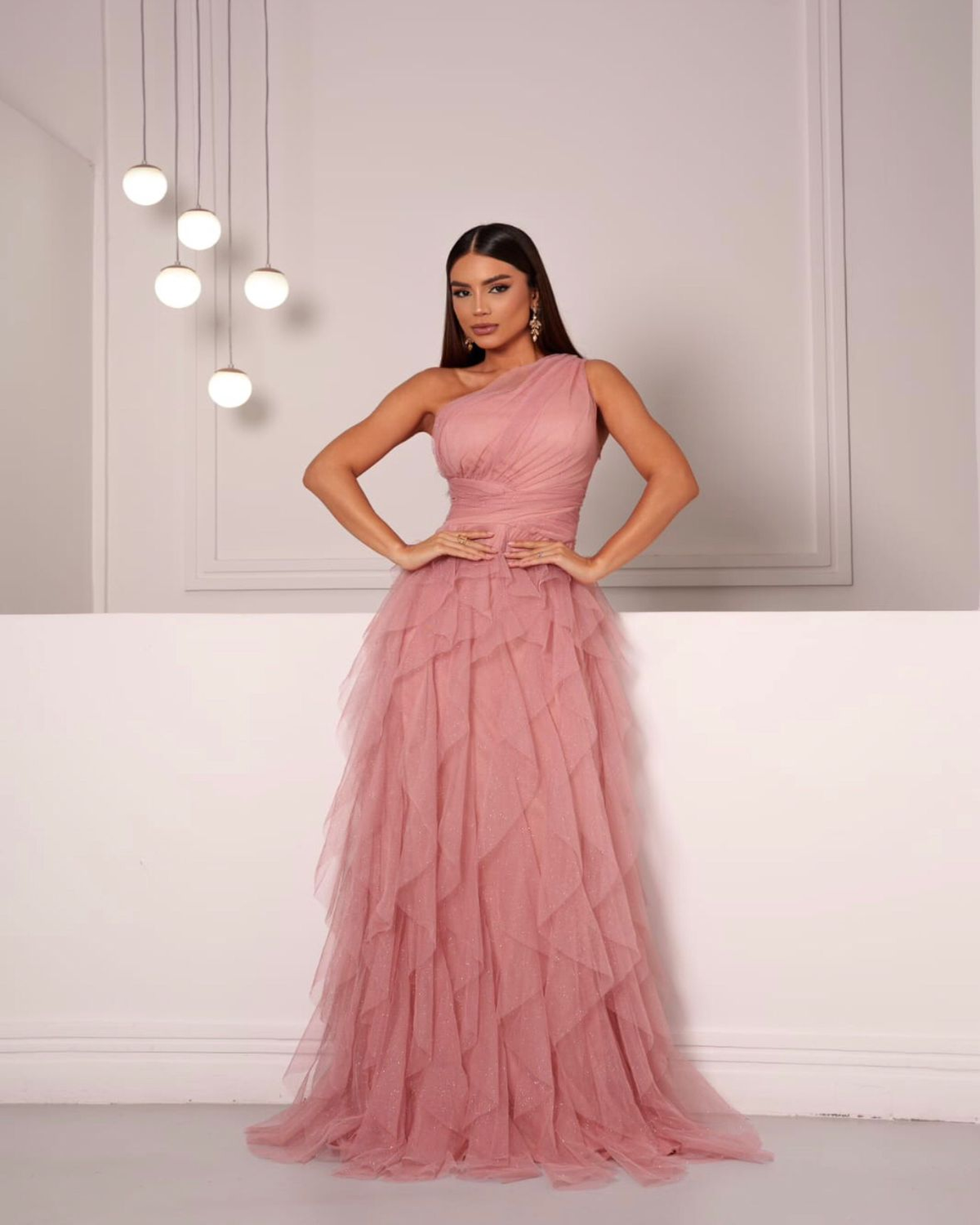 Vestido de Festa Tule e Glitter Galla Dress
