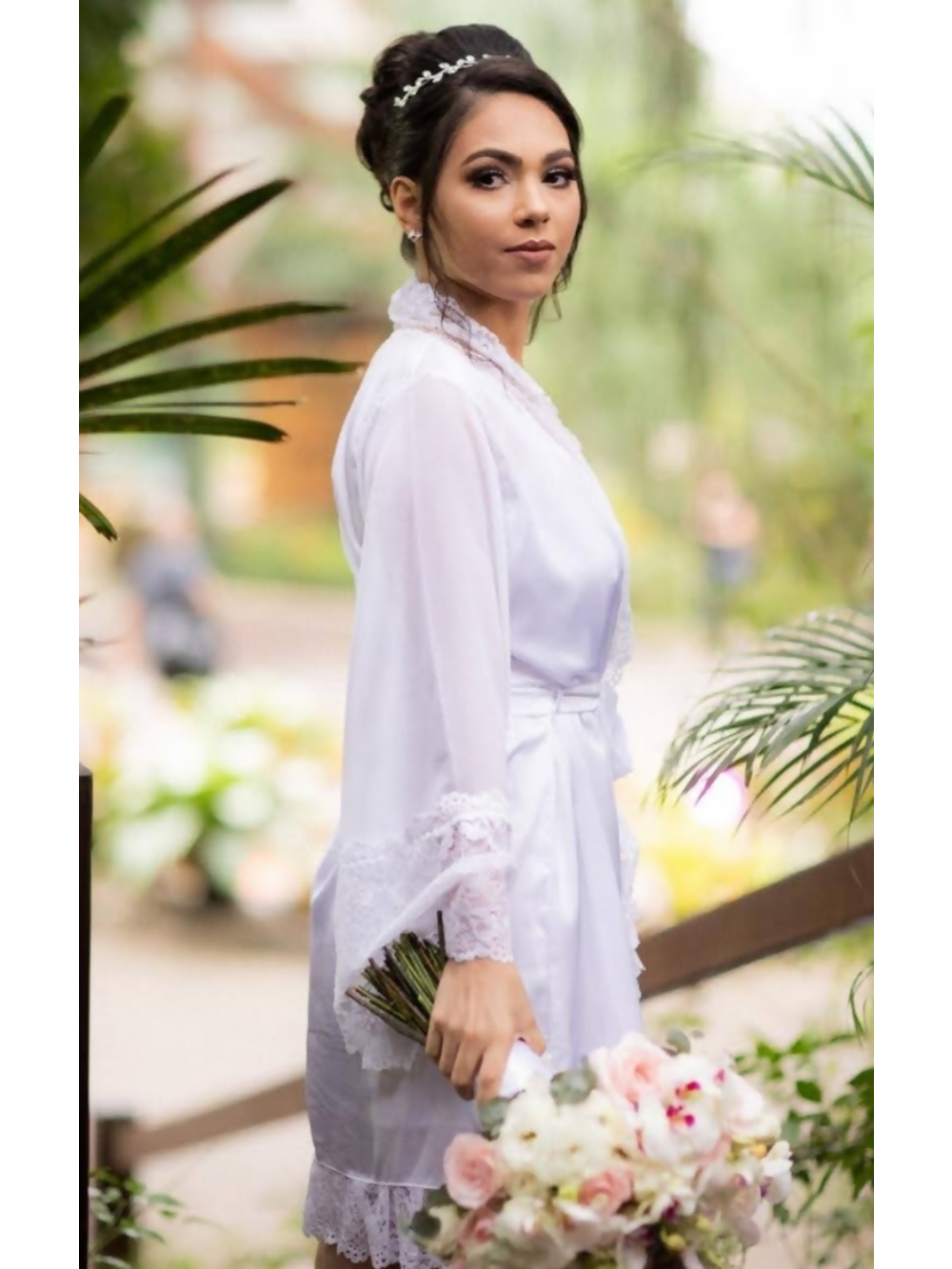 Robe de Noiva Chantily Curto Ateliê Mayra Bueno