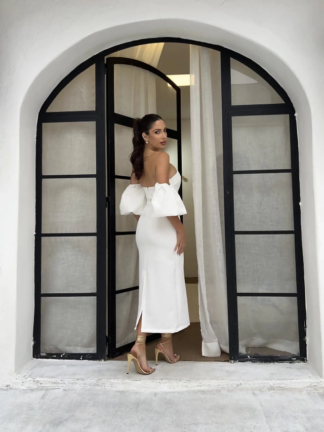 Vestido de Noiva Midi Noiva no Civil