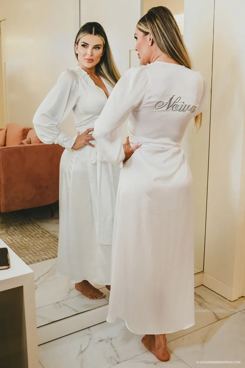 Robe Branco Longo Diana With My Name