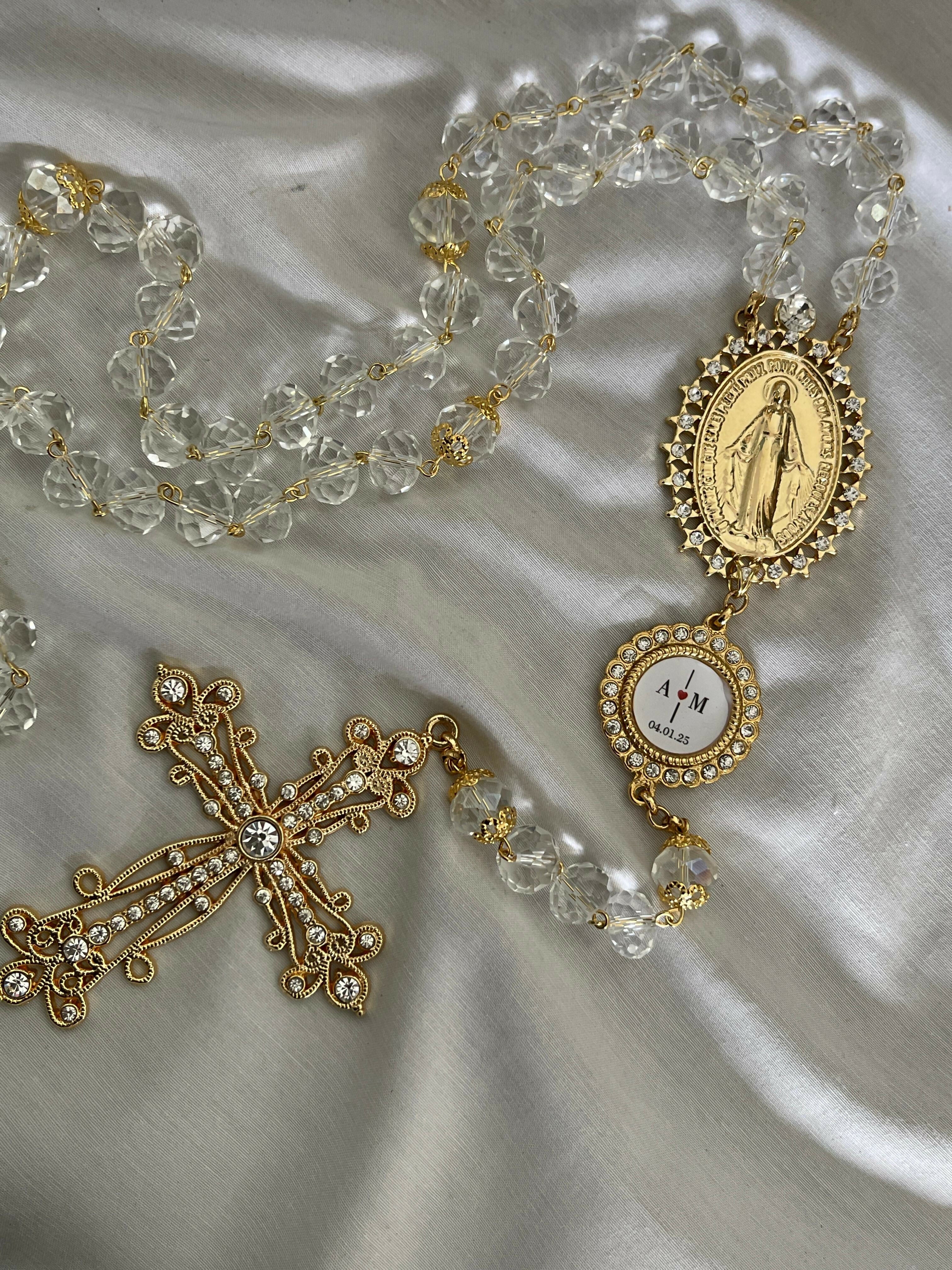 Terço Nossa Senhora das Graças Cristais para Noiva Art Lu