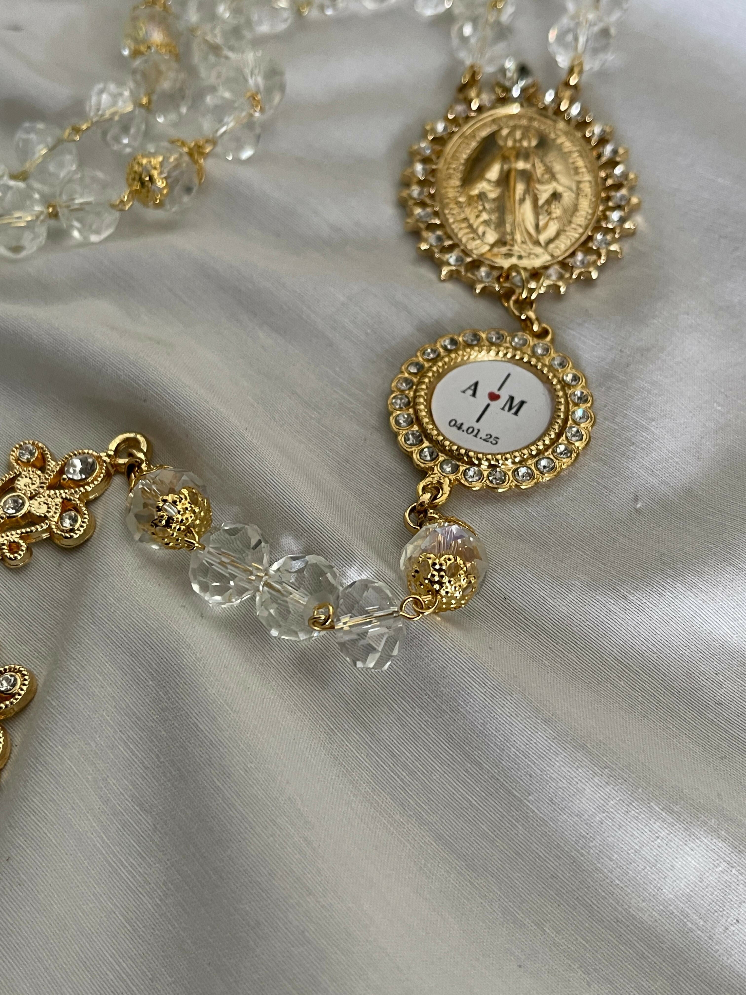 Terço Nossa Senhora das Graças Cristais para Noiva Art Lu