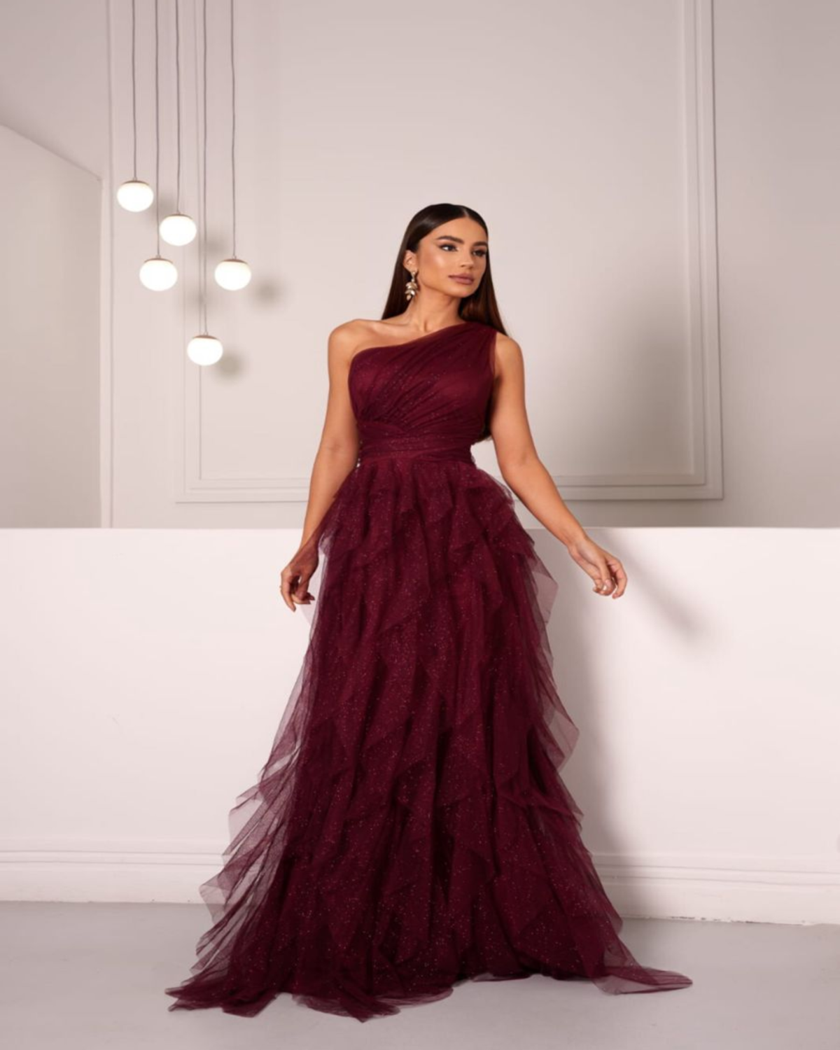 Vestido de Festa Tule e Glitter Galla Dress