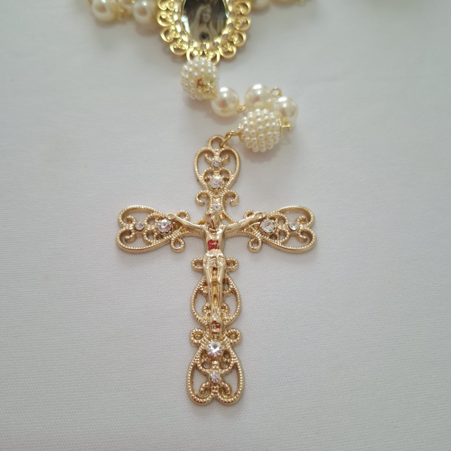 Terço de Noiva de Nossa Senhora de Fátima Ateliê Fernanda Cristina