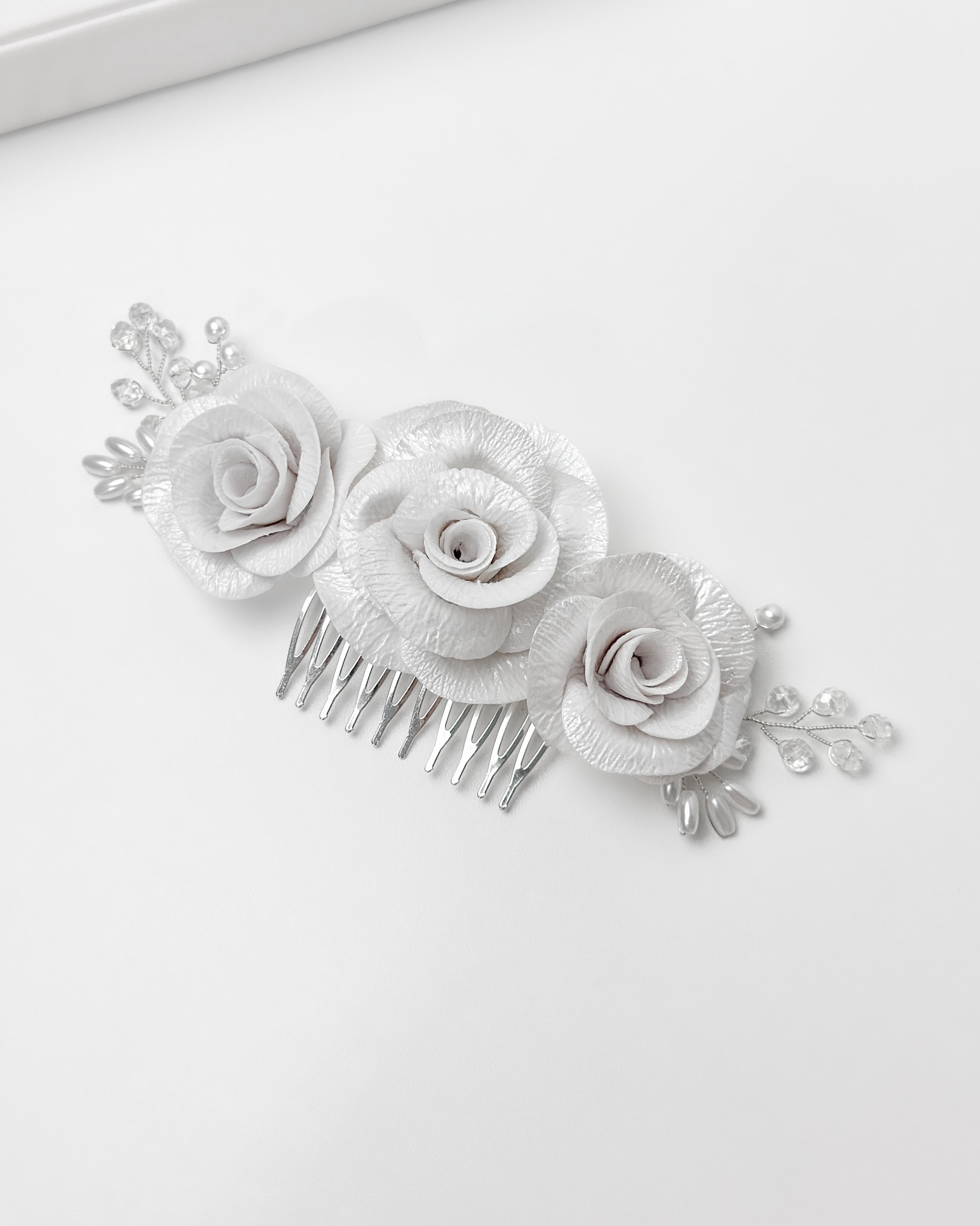 Grinalda pente Rosas