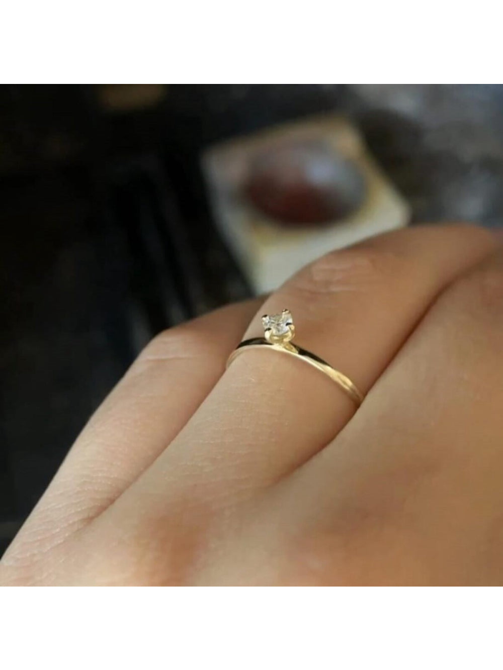 Anel Tradicional de Noivado em Ouro 18K Neumond Joias