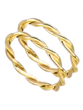 Par Aliança Casamento Ouro 18K 2mm Ipê Trança Neumond Joias