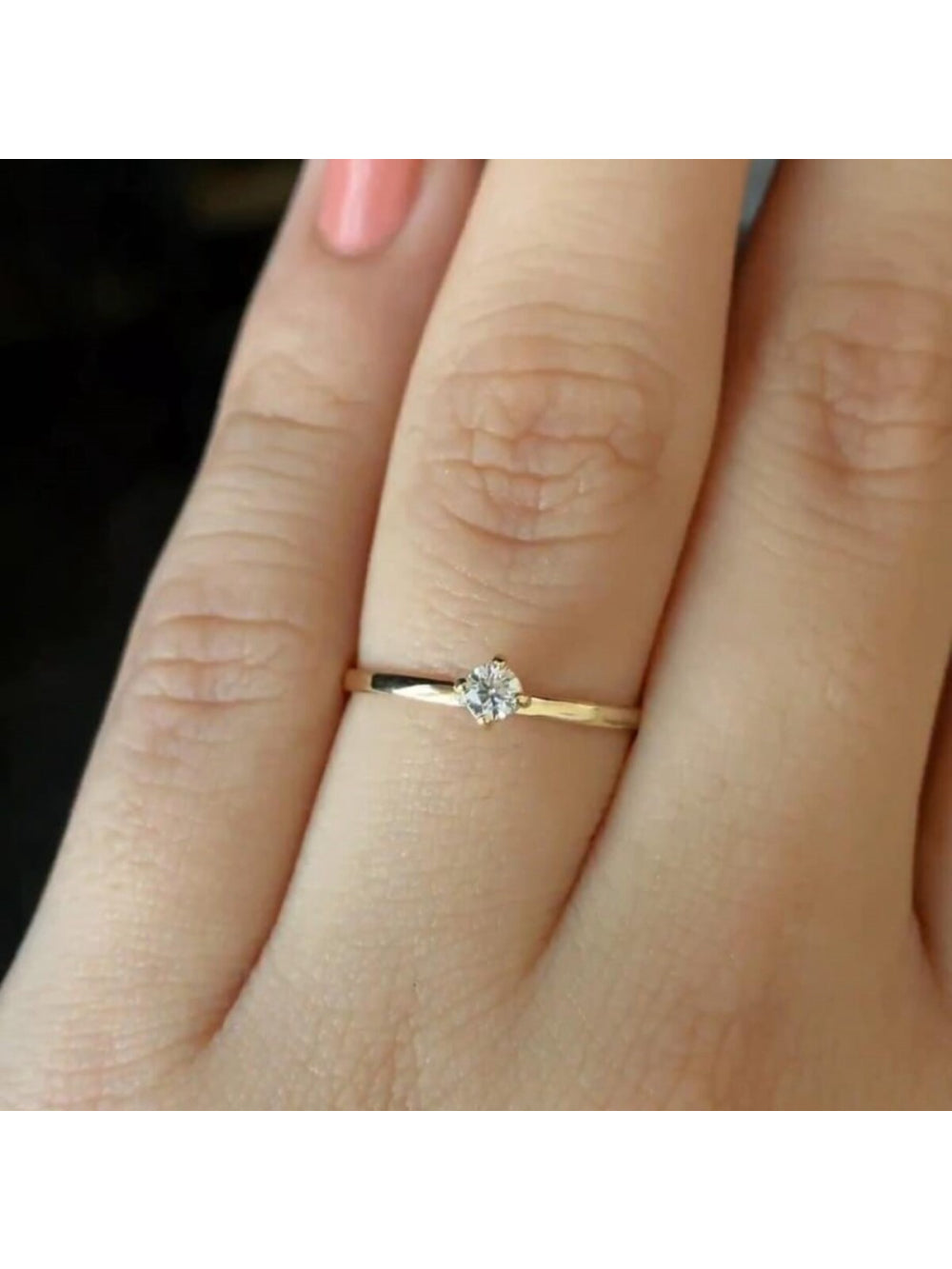 Anel Tradicional de Noivado em Ouro 18K Neumond Joias