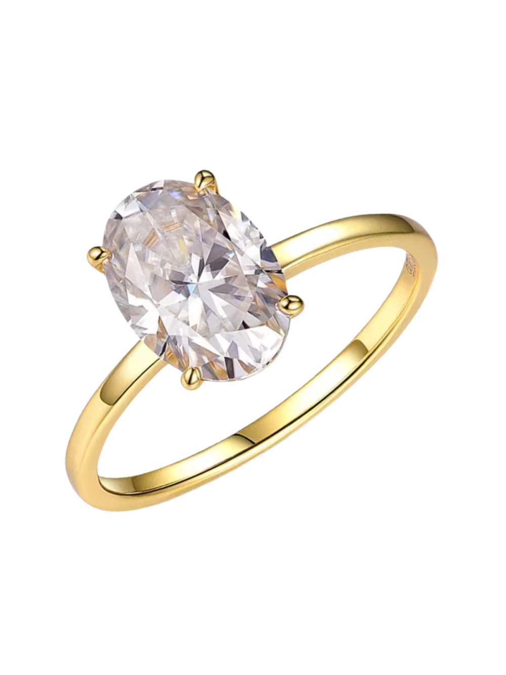 Anel De noivado Lily II em Ouro 18K Oval Neumond joias