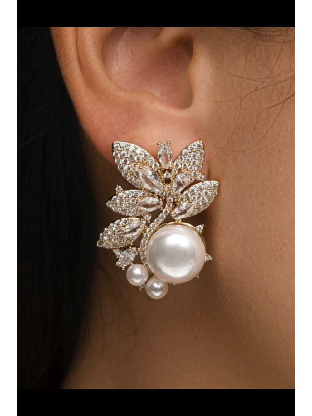 Brinco Elegance Ouro Glamour da Pedra