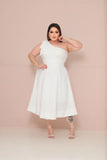 Vestido de Noiva Laço Lady Plus Size Noiva no Civil