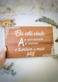 Plaquinha Personalizada para Casamento Ateliê Minh'Arte