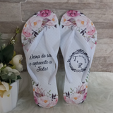 Kit 10 Chinelos de Casamento Personalizado Sem Ponto de Luz Lele Personalizados