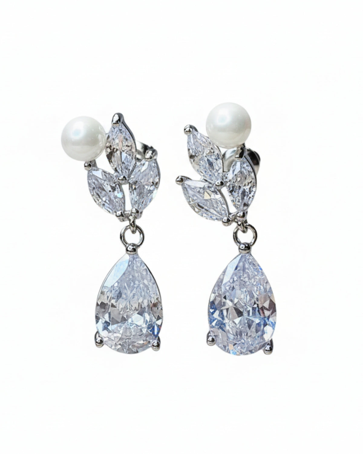 Conjunto de Pérolas e Zircônias Silver Angel Narcisa Acessórios