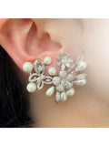 Ear Cuff Aurora Banho Ródio Branco | Yuriko Semijóias