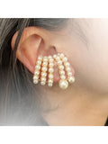 Ear Cuff Clássico com Pérolas e Banho Ouro 18K | Yuriko Semijóias