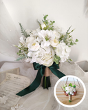 Kit Buquê Branco Off White e Lapela Noivinha Flor