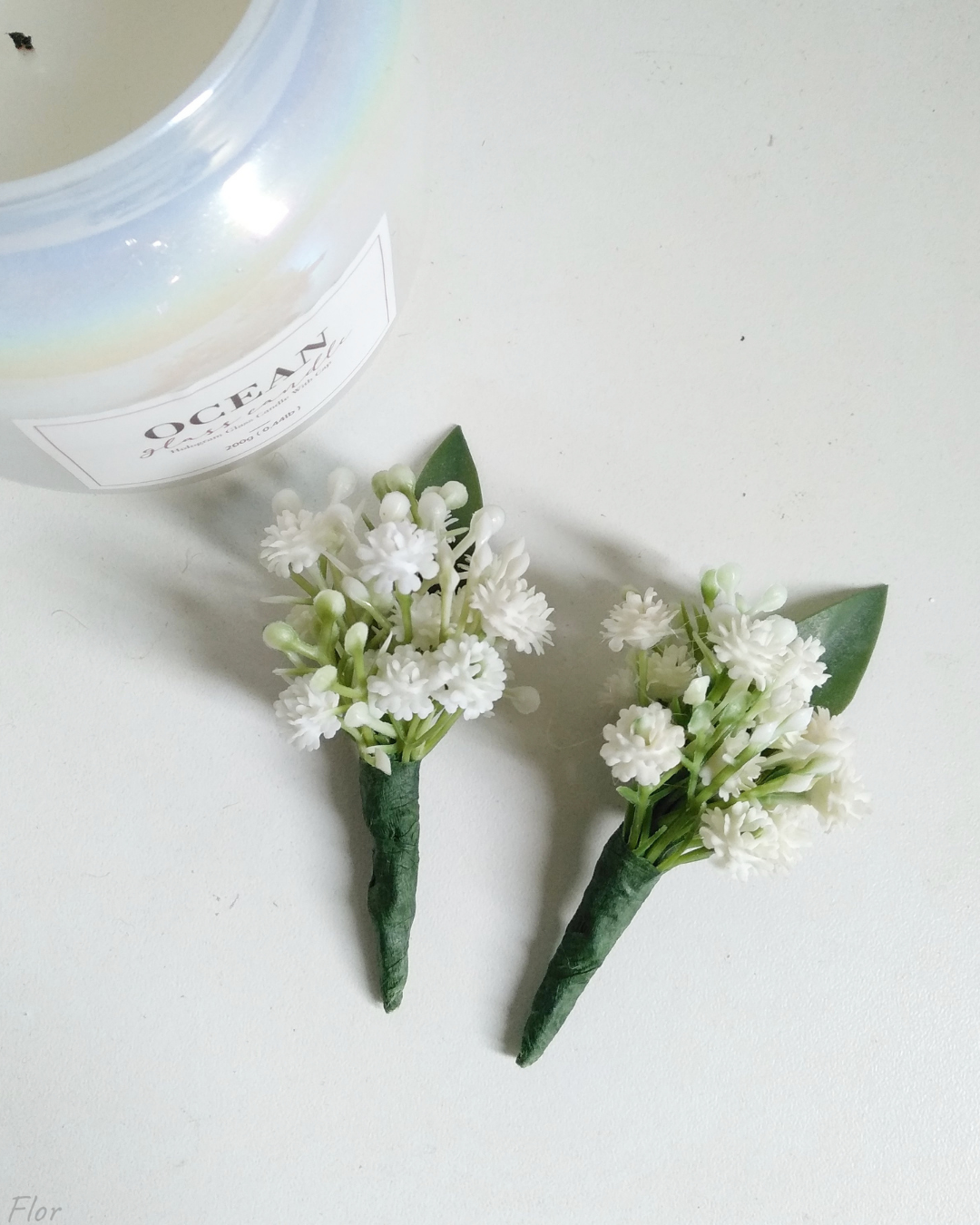 Kit Buquê Cascata Copos de Leite e Lapela Noivinha Flor