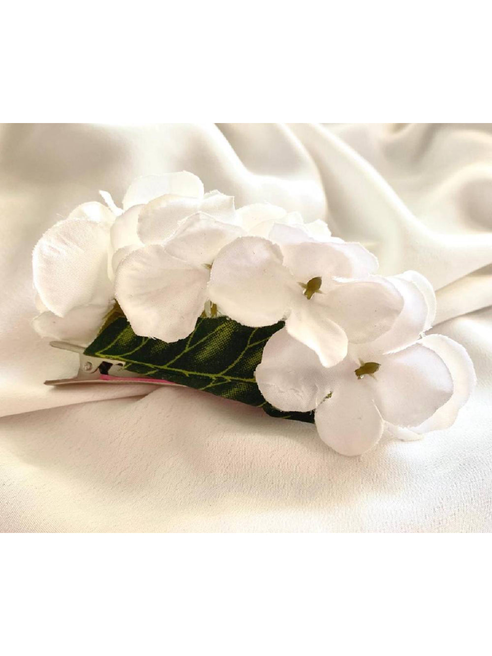 Arranjo Flor De Cabelo De Hortências Brancas Dama De Honra