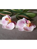 Orquídea Rosa Arranjo Flor de Cabelo Noiva 2 peças