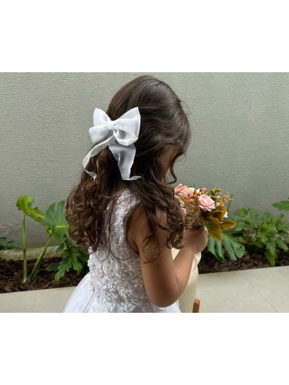 Laço de Organza Delicado Daminhas Noivas Casamento