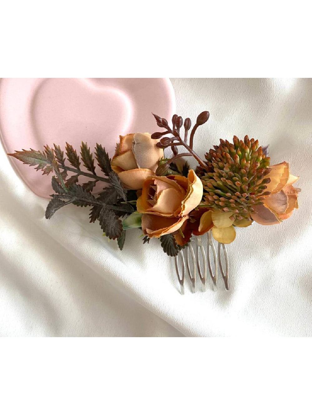 Arranjo de Cabelo Flores Envelhecidas Casamento Vintage