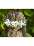 Arranjo de Cabelo Flores Brancas c/ Lavanda para Noivas c/ 2