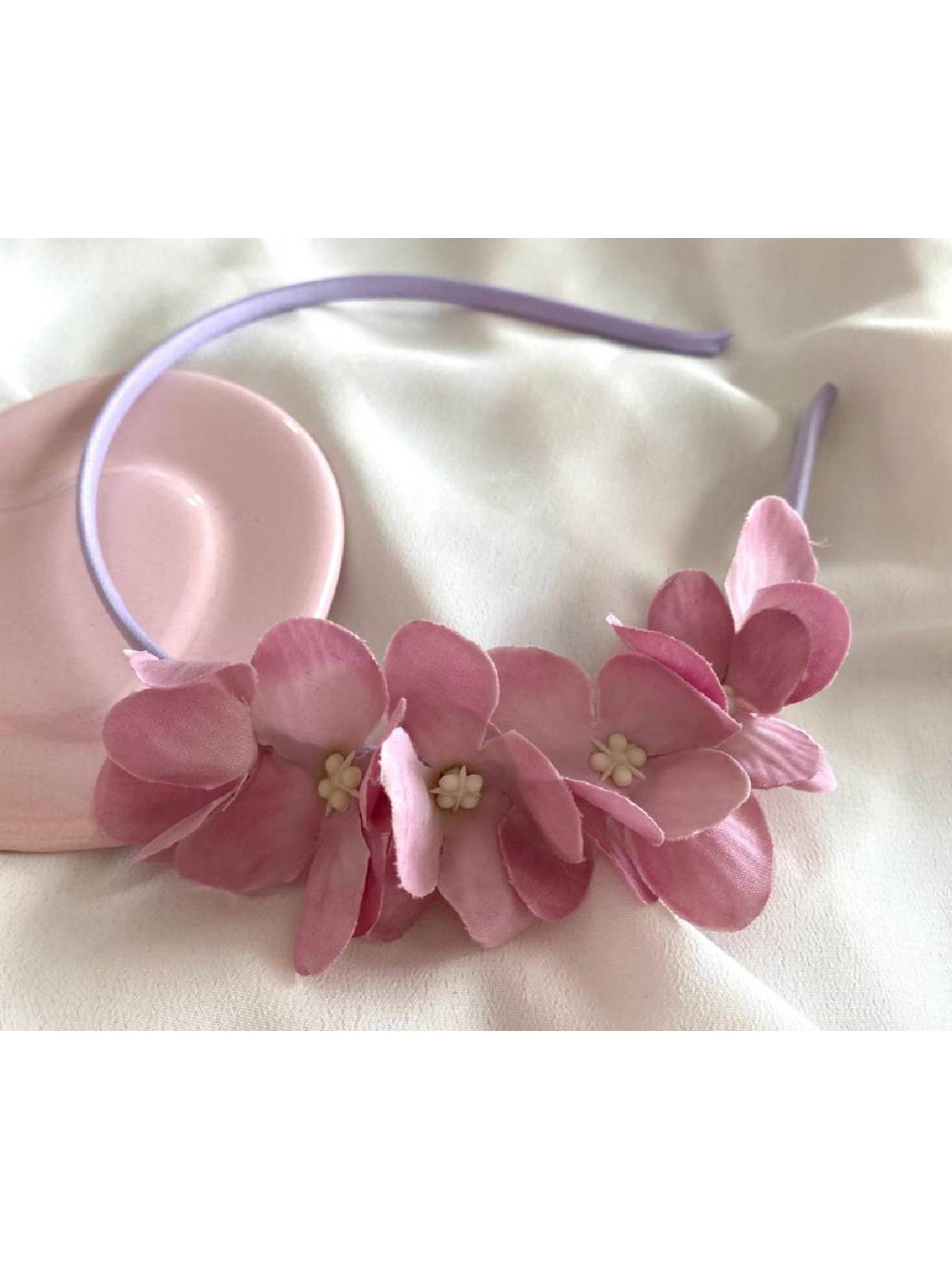 Tiara Infantil Flores Hortências Arquinho Arranjo De Cabelo