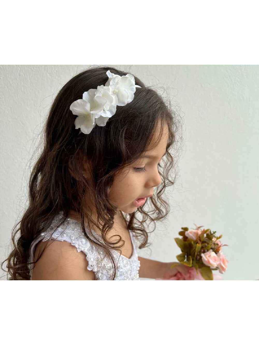 Tiara Infantil Flores Hortências Arquinho Arranjo De Cabelo