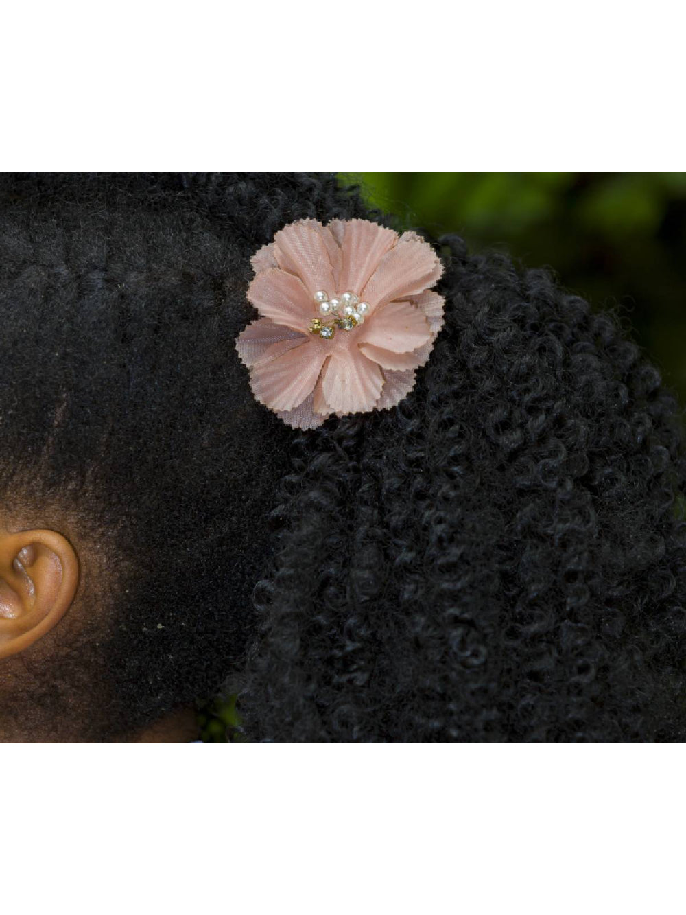 Arranjo de Cabelo Flor Rosa Claro Delicada para Daminhas