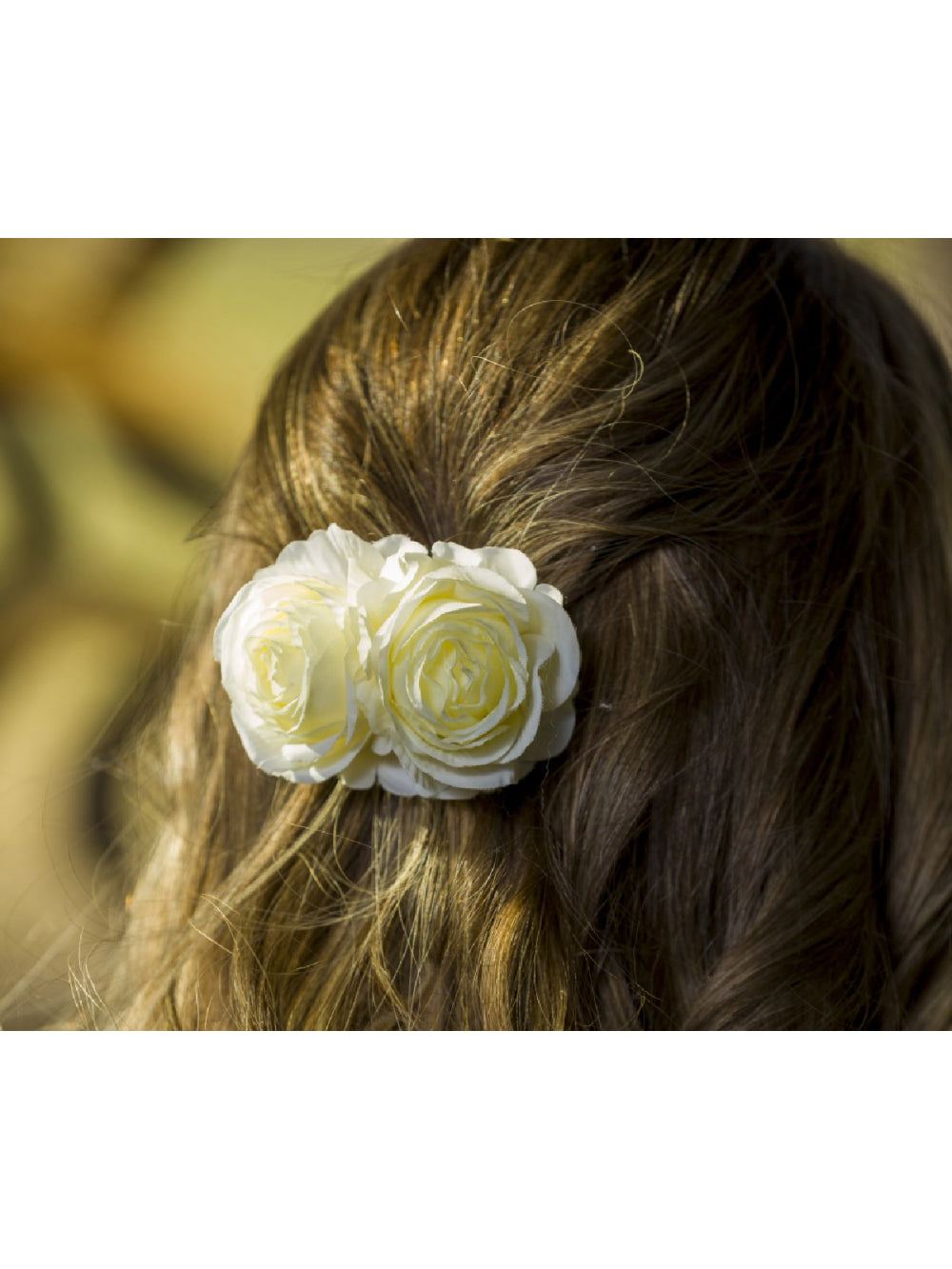 Flor de Cabelo Rosas Duplas Delicado Daminhas Floristas