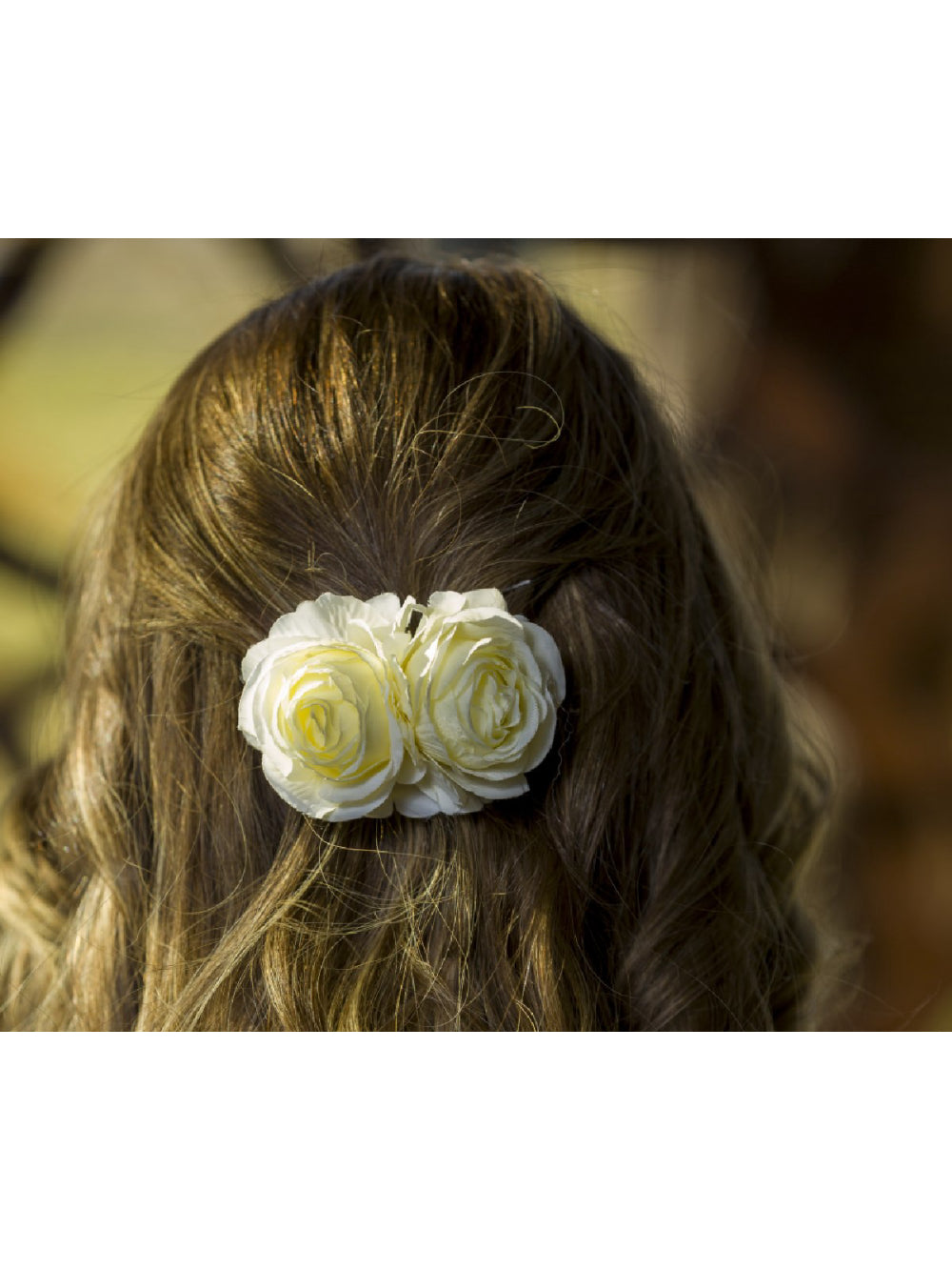 Flor de Cabelo Rosas Duplas Delicado Daminhas Floristas