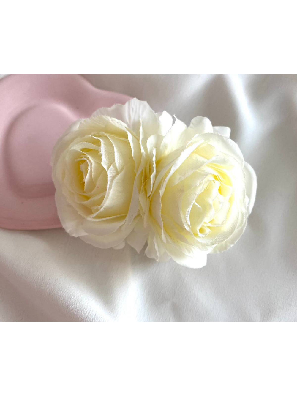 Flor de Cabelo Rosas Duplas Delicado Daminhas Floristas