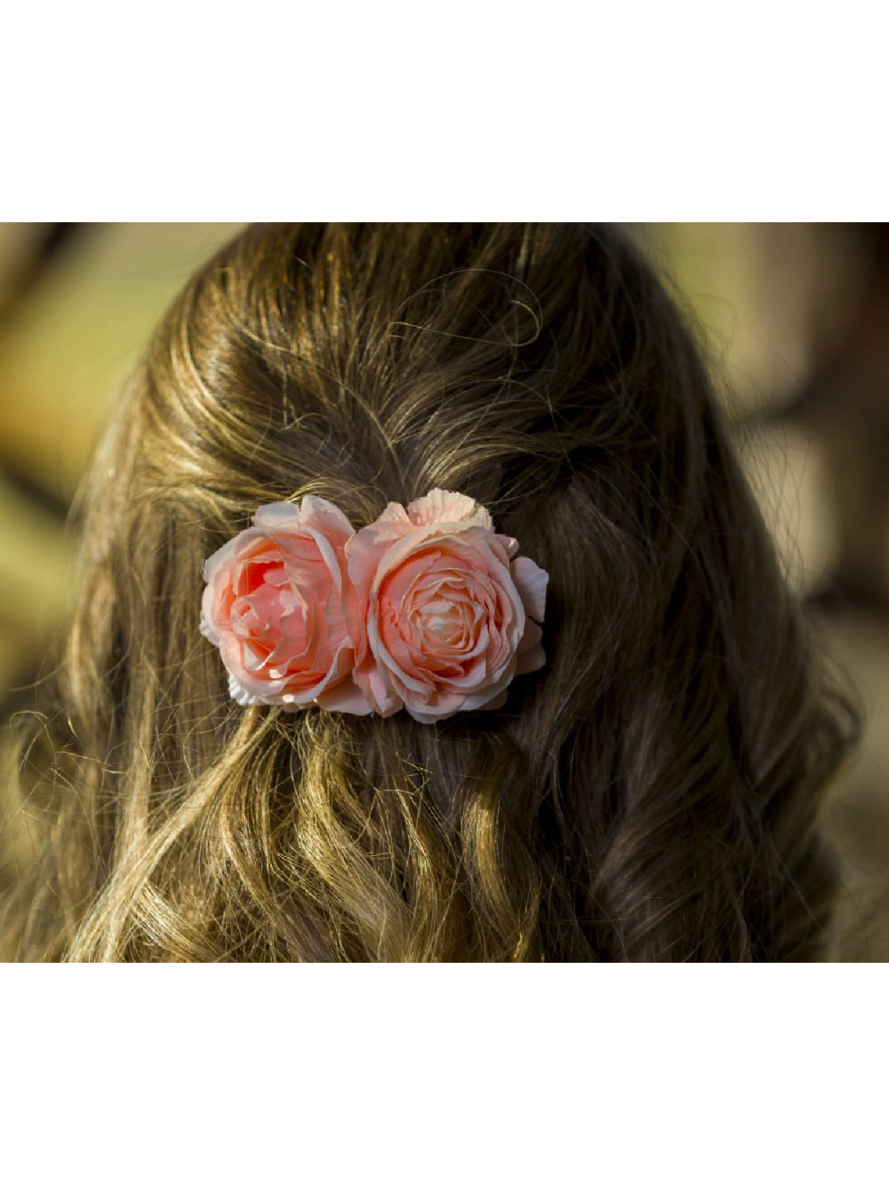 Flor de Cabelo Rosas Duplas Delicado Daminhas Floristas