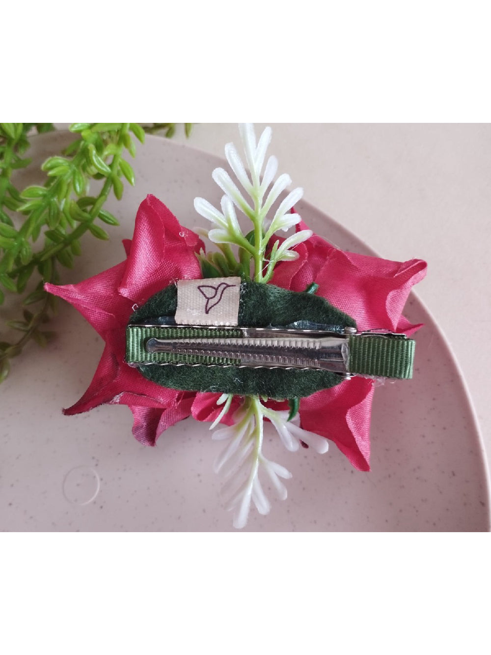 Arranjo Flor de Cabelo Rosas Noivas Dama de Honra