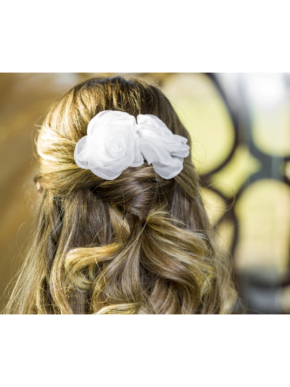 Par de Enfeite de Cabelo para Noivas Camélia Média Pin