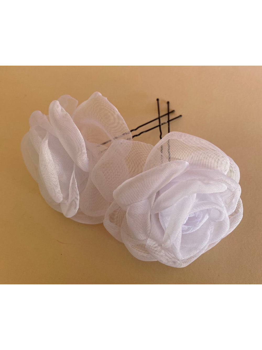Par de Enfeite de Cabelo para Noivas Camélia Média Pin