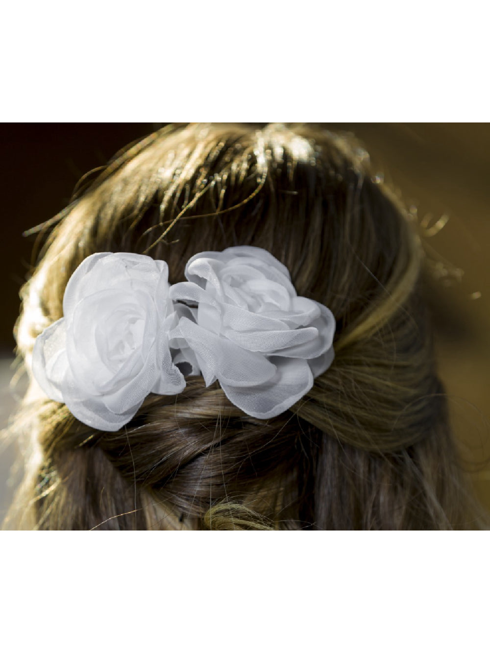 Par de Enfeite de Cabelo para Noivas Camélia Média Pin