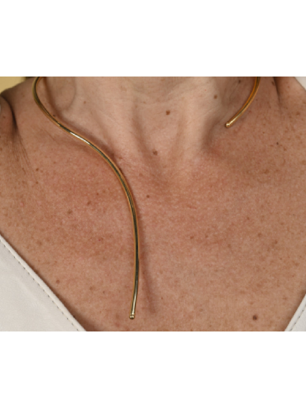 Choker Aro Dourado Aberto Gargantilha Colar De Encaixar