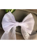Laço de Organza Branco Daminha Noiva Batizado
